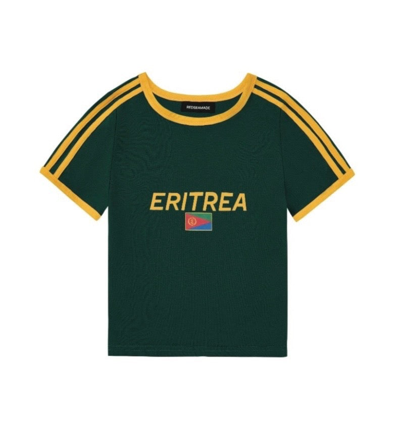ERITREA WOMENS BABY TEE - GREEN