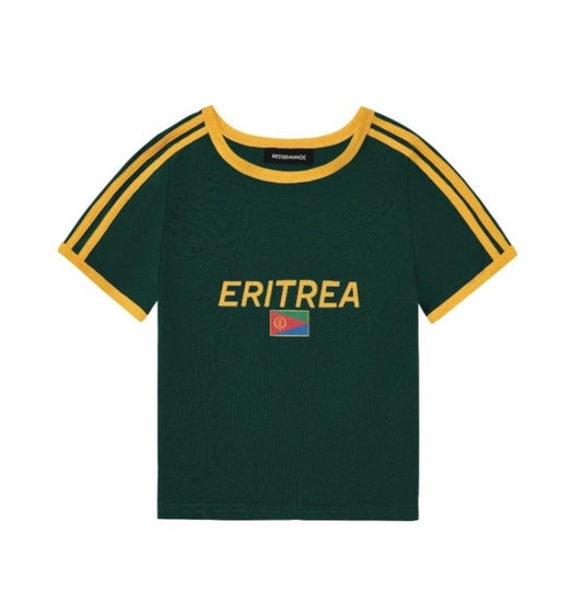 ERITREA WOMENS BABY TEE - GREEN